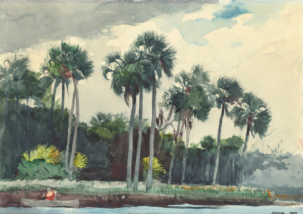【送料無料】絵画 油彩画複製油絵複製画/ウィンスロー・ホーマー 赤いシャツ、フロリダのホモサッサ 【..