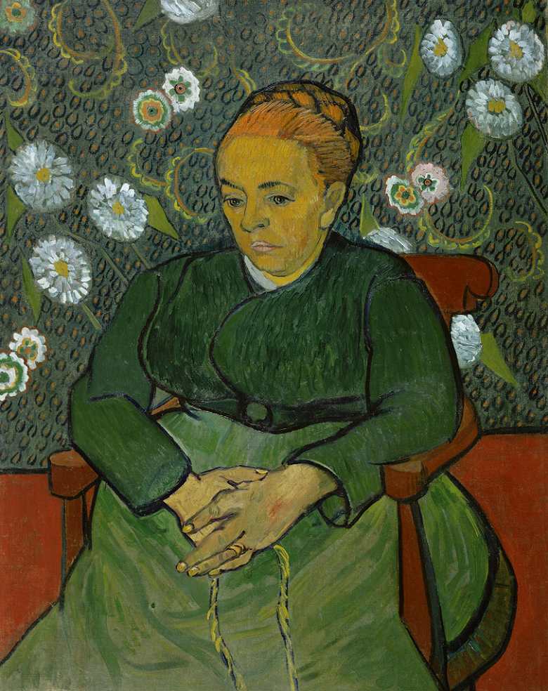 Rakuten - 【送料無料】絵画 油彩画複製油絵複製画/ゴッホ ルーラン夫人ゆりかごを揺らす女 【すぐに飾れる豪華額縁付 キャンバス】