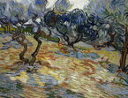 【送料無料】絵画 油彩画複製油絵複製画/ゴッホ オリーブの木々：鮮やかな青の空 【すぐに飾れる豪華額縁付 キャンバス】