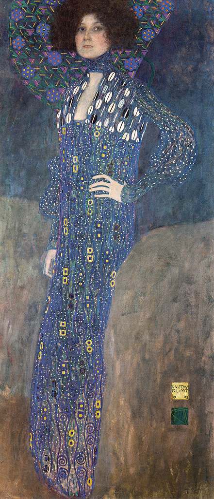 乐天商城 - 絵画 インテリア 額入り 壁掛け複製油絵グスタフ・クリムト エミーリエ・フレーゲの肖像 油彩画 複製画 選べる額縁 選べるサイズ