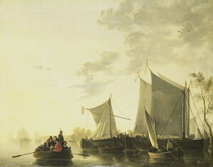 絵画 インテリア 額入り 壁掛け複製油絵アルベルト・カイプ 川の風景 油彩画 複製画 選べる額縁 選べるサイズ