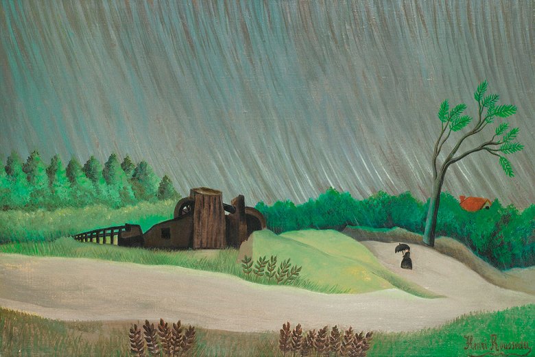 絵画 インテリア 額入り 壁掛け複製油絵アンリ・ルソー 雨の朝 油彩画 複製画 選べる額縁 選べるサイズ