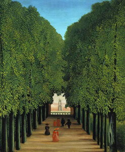 絵画 インテリア 額入り 壁掛け複製油絵アンリ・ルソー サン=クルーの公園の中の並木道 油彩画 複製画 選べる額縁 選べるサイズ