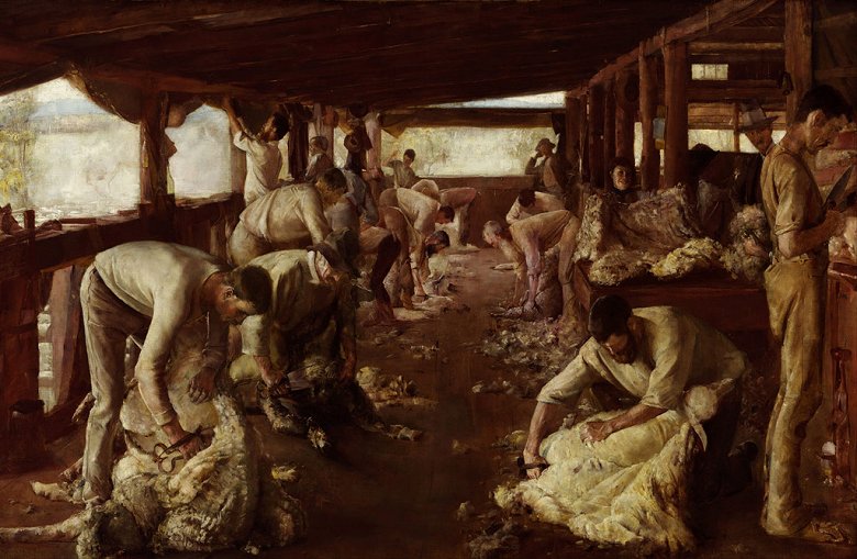 絵画 インテリア 額入り 壁掛け複製油絵トム・ロバーツ 金の羊毛 油彩画 複製画 選べる額縁 選べるサイズ
