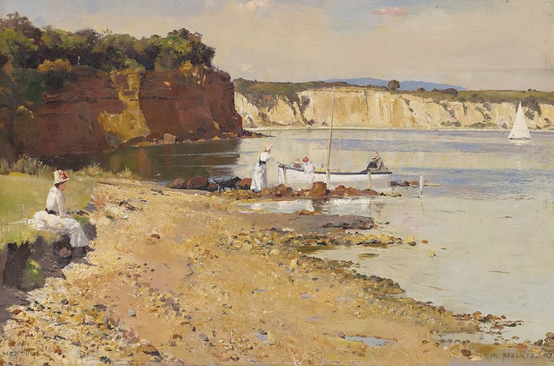 乐天商城 - 絵画 インテリア 額入り 壁掛け複製油絵トム・ロバーツ L.A.エイブラハム婦人 油彩画 複製画 選べる額縁 選べるサイズ