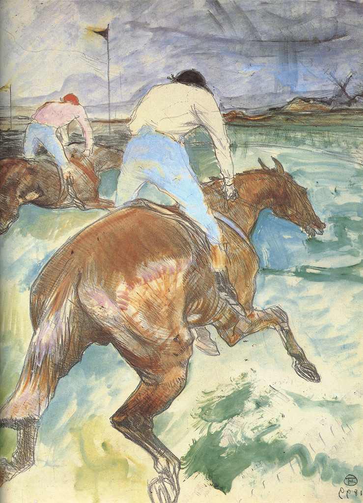Rakuten - 絵画 インテリア 額入り 壁掛け複製油絵アンリ・ド・トゥールーズ＝ロートレック 競馬騎手 選べるサイズ　選べる額縁 油彩画 複製画 選べる額縁 選べるサイズ