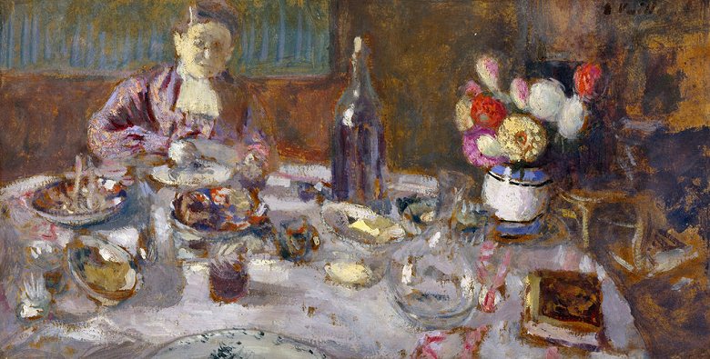 絵画 インテリア 額入り 壁掛け複製油絵エドゥアール・ヴュイヤール 昼食 油彩画 複製画 選べる額縁 選べるサイズ