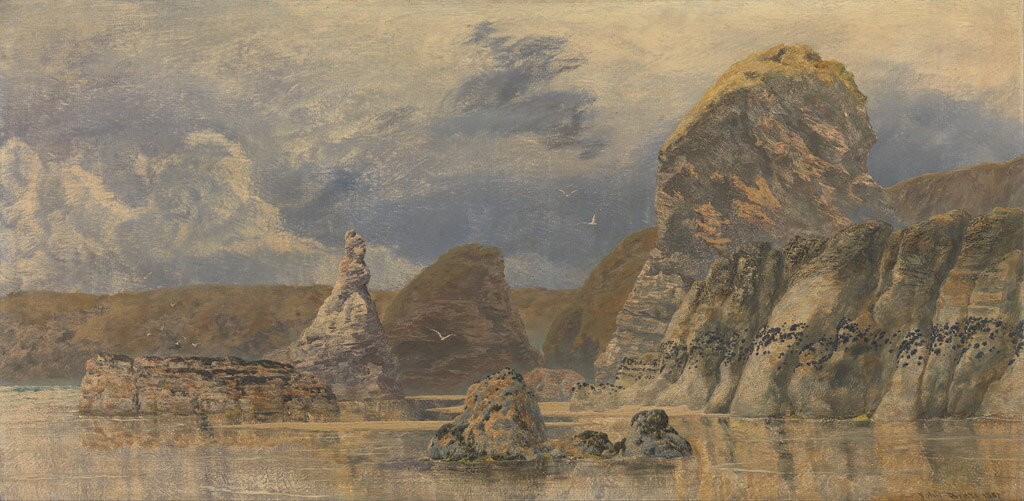 Rakuten - 絵画 インテリア 額入り 壁掛け複製油絵ジョン・ブレット 海の風景 油彩画 複製画 選べる額縁 選べるサイズ