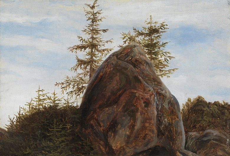 絵画 インテリア 額入り 壁掛け複製油絵トマス・ファーンリ 一枚岩と樹木 油彩画 複製画 選べる額縁 選べるサイズ