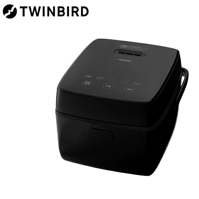 Rakuten - 【メーカー正規品】ツインバード はやくておいしい3合IH炊飯器 RM-D793B ブラック コンパクトでシンプルなスクエアデザイン 3mm厚丸釜×大火力IH1000Wではやく、おいしく