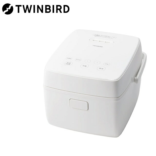 Rakuten - 【メーカー正規品】ツインバード はやくておいしい3合IH炊飯器 RM-D793W コンパクトでシンプルなスクエアデザイン 3mm厚丸釜×大火力IH1000Wではやく、おいしく
