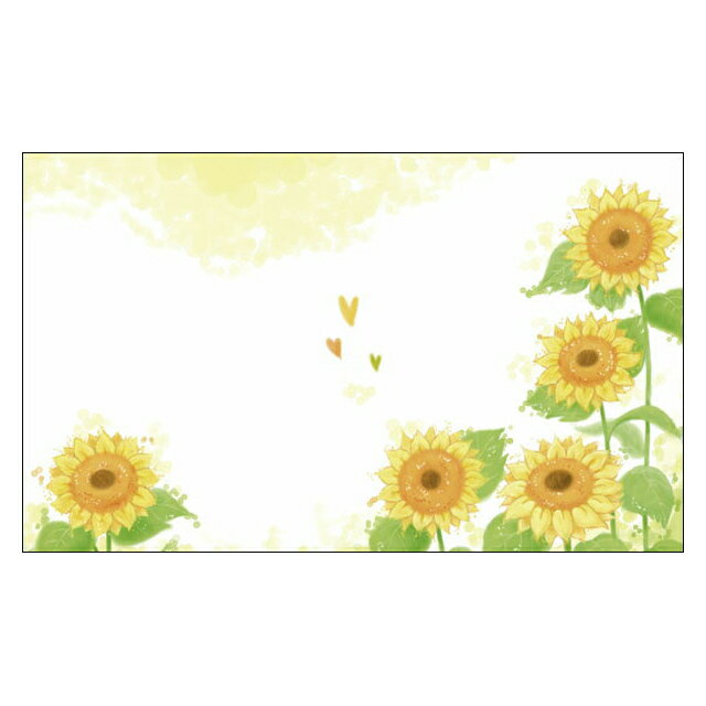 サンキューカード 夏 ひまわり 感謝 ぷちカード ありがとうカード おめでとうカード 名刺サイズ メッセージカード デザイン メッセージカードミニ ミニサイズ ...