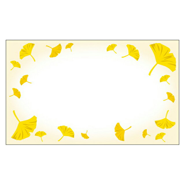 イチョウ【DMM-087】20枚パック 気軽に使える名刺サイズのメッセージカード デザインメッセージカードミニ ミニメッセージカード【メール便対応商品】