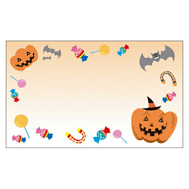 ハロウィン【DMM-092】20枚パック 気軽に使える名刺サイズのメッセージカード デザインメッセージカードミニ ミニメッセージカード【メール便対応商品】