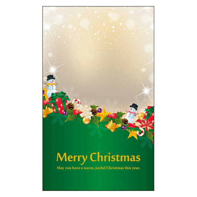 クリスマスカード サンタクロース サンタ 20枚パック 気軽に使える名刺サイズのメッセージカード デザインメッセージカードミニ ミニメッセージカード
