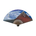 【マラソン最大1600円引クーポン】伏見上野旭昇堂 uen-5015 マジック扇子「唐木 北斎赤富士」7.5寸25間 約22.5cm メーカー取寄品 扇子 浮世...