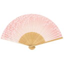 【LINE友だちクーポン有】伏見上野旭昇堂 uen-550 絵付扇子 白竹中彫「パール地 桜」婦人用 6.5寸35間 約19.5cm メーカー取寄品 扇子 香り...
