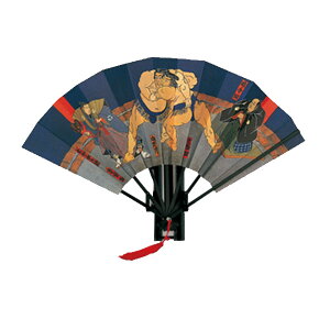 \マラソン限定 P7倍/伏見上野旭昇堂 uen-713 飾り扇子「相撲絵図扇 小野川」9寸7間 約27cm メーカー取寄品 扇子 浮世絵 和風 日本画 上品 プレゼント ギフト レディース メンズ ユニセックス 暑さ対策 熱中症対策 お祭り用品 和装小物