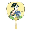 伏見上野旭昇堂 uen-1 趣味の中型うちわ「うちわ美人(おひさ)」26×17.5cm 10枚入り メーカー取寄品 団扇 ウチワ 便利 和風 上品 プレゼント ...