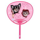 【GW特典クーポン最大1000円】伏見上野旭昇堂 FU1406 ペットポリうちわ「ドッグ&キャット」34.5×24.3cm 10枚入り メーカー取寄品 いぬ 犬...