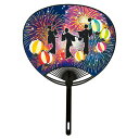 【GW特典クーポン最大1000円】伏見上野旭昇堂 uen-3016 平柄ポリうちわ「提灯 おどり」34.5×24.3cm 10枚入り メーカー取寄品 団扇 ウチ...