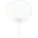 【GW特典クーポン最大1000円】伏見上野旭昇堂 uen-3023 平柄ポリうちわ「白うちわ」34.5×24.3cm 10枚入り メーカー取寄品 団扇 ウチワ ...
