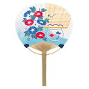 【GW特典クーポン最大1000円】伏見上野旭昇堂 uen-3070 小丸竹うちわ「朝顔 金魚」31×21.5cm 10枚入り メーカー取寄品 団扇 ウチワ 便利...