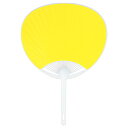 【GW特典クーポン最大1000円】伏見上野旭昇堂 uen-3084 平柄ポリうちわ「五色うちわ 黄」34.5×24.3cm 10枚入り メーカー取寄品 団扇 ウ...