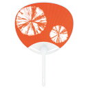 【GW特典クーポン最大1000円】伏見上野旭昇堂 uen-3088 平柄ポリうちわ「絞り三色 朱」34.5×24.3cm 10枚入り メーカー取寄品 団扇 ウチ...