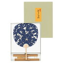 【マラソン限定3%OFFセール】伏見上野旭昇堂 No.315 総すかし彫 都うちわセット「朝顔(紺)」41×28cm うちわ立て付き メーカー取寄品 あさがお ...