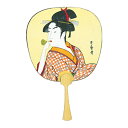 伏見上野旭昇堂 uen-4 趣味の中型うちわ「ビードロ美人(ポッピン)」26×17.5cm 10枚入り メーカー取寄品 団扇 ウチワ 便利 和風 上品 プレゼン...