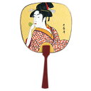 【GW特典クーポン最大1000円】伏見上野旭昇堂 uen-55 趣味の豆うちわ「ビードロ美人(ポッピン)」19×11.5cm 10枚入り メーカー取寄品 団扇 ...
