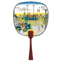 【GW特典クーポン最大1000円】伏見上野旭昇堂 uen-66 趣味の豆うちわ「東海道・日本橋」19×11.5cm 10枚入り メーカー取寄品 団扇 ウチワ 便...