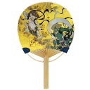伏見上野旭昇堂 uen-6710 ミニ竹うちわ「風神雷神」17.5×11.5cm 10枚入り メーカー取寄品 団扇 ウチワ 便利 和風 上品 プレゼント ギフト...