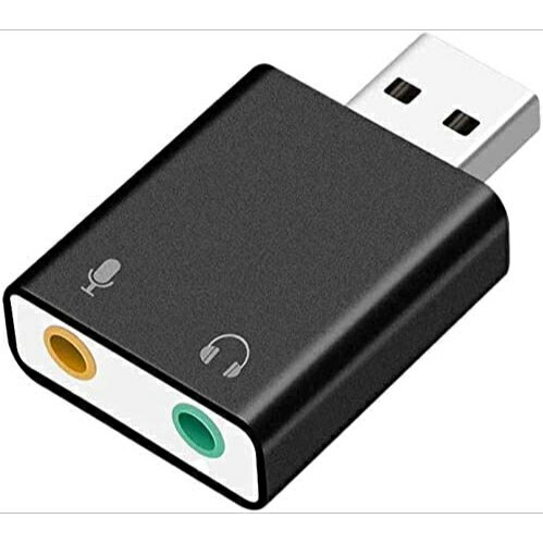 USB オーディオ変換アダプター 外付け サウンドカード USB 3.5mm ミニ ジャック ヘッドホン・マイク端子 PS4/MacBook/Mac Mini/iMac/Windows PCなど対応 ドライバー不要