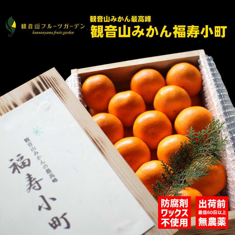 観音山みかん最高峰 福寿小町 高嶺の花 1kg ギフト黒箱 和歌山県産温州みかん 観音山フルーツガーデン 送料無料のサムネイル