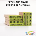 お名前スタンプ ねいみ～♪ 1本ずつばら売り単品 すべらないゴム印 No.5 おなまえ中 5mm×30mm