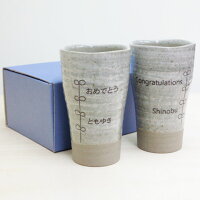 【送料無料】名入れビールグラス名入りpresent【名入れギフト・ペアギフト】美濃焼名入れペア一口ビアカップ【楽ギフ_名入れ】【楽ギフ_包装】【RCP】