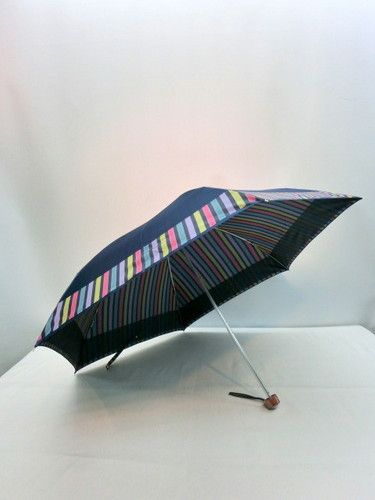 雨傘・折畳傘-婦人甲州産先染格子超軽量超短日本製丸ミニ折畳雨傘