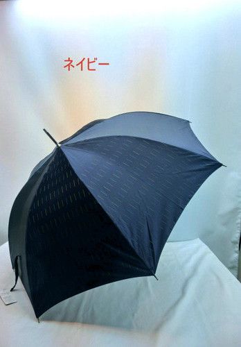 雨傘・長傘−紳士甲州産先染朱子織流星柄軽量大寸日本製ジャンプ傘