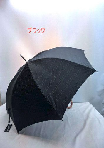 雨傘・長傘−紳士甲州産先染朱子織流星柄軽量大寸日本製ジャンプ傘