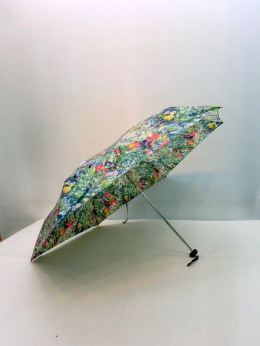 雨傘・折畳傘−婦人超軽量・超短・5段式・日本製・ラウメール柄・ミニ折傘