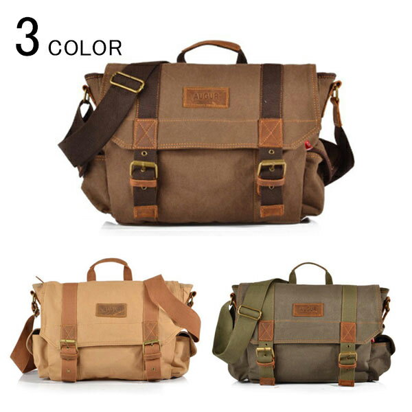 ショルダーバッグ ビジネスバッグ メンズ レディース 斜めがけ 肩掛け 帆布バッグ 大容量 通勤 通学 出張 旅行 軽量 アウトドア iPad