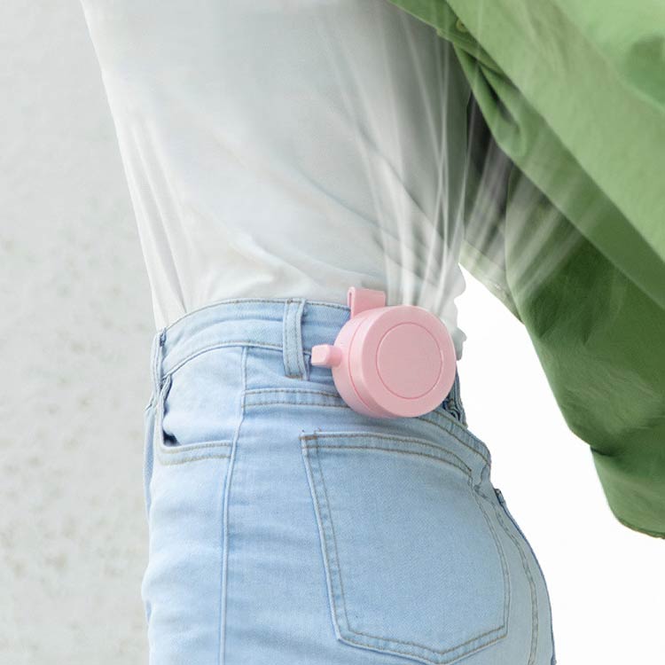 羽なし 腰ベルト ファン クリップ ネックファン 腰掛け扇風機 クリップ式 小型扇風...