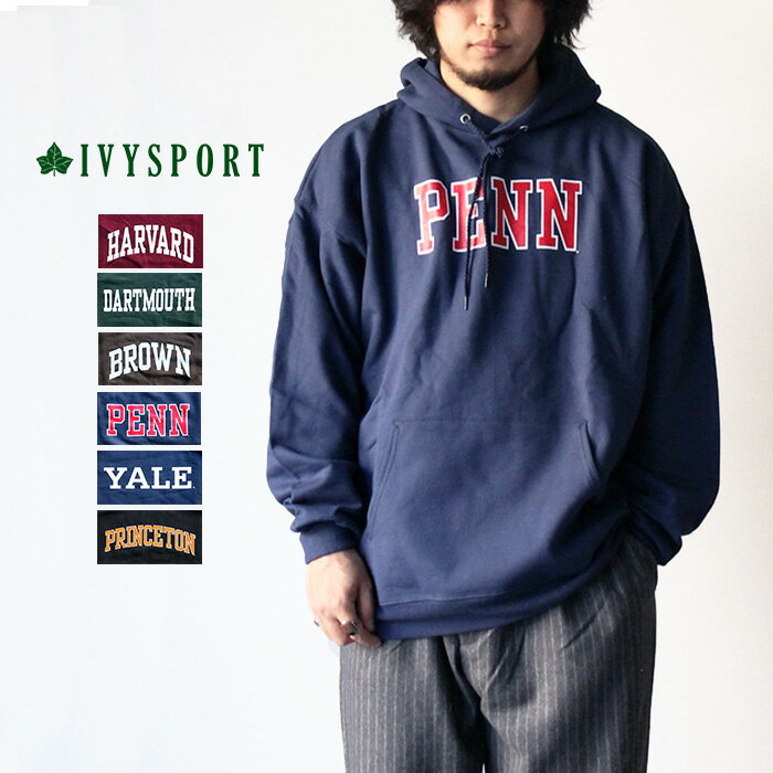 【15%OFFクーポン＆ポイント10倍！11/1迄】パーカー メンズ 長袖　プルオーバー プルパーカー ブランド"IVY SPORT アイビースポーツ　Classic Hooded Sweatshirt パーカー 6色 M/L/XL/XL"トップス シンプル レディース ユニセックス 【あす楽対応】