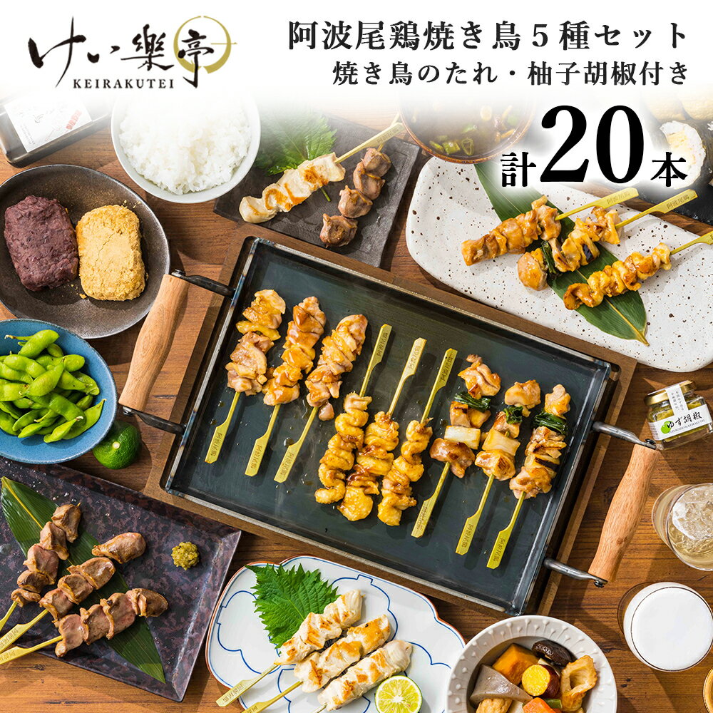 【送料無料】けい樂亭 阿波尾鶏焼き鳥セット 【たれ・柚子胡椒付き】父の日 やきとり 焼鳥 串焼き 焼きとり もも ねぎま むね 皮 砂肝 高級 地鶏 鶏肉 ギフト ご挨拶 誕生日 グルメ 高品質 内祝い BBQ おつまみ けい楽亭 けいらく亭 けいらくてい 1