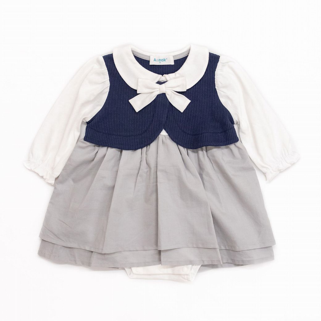 ボレロリボン付きフォーマル風ロンパース ベビー服 ひなまつり【予約商品】【2月15日以降順次発送】
