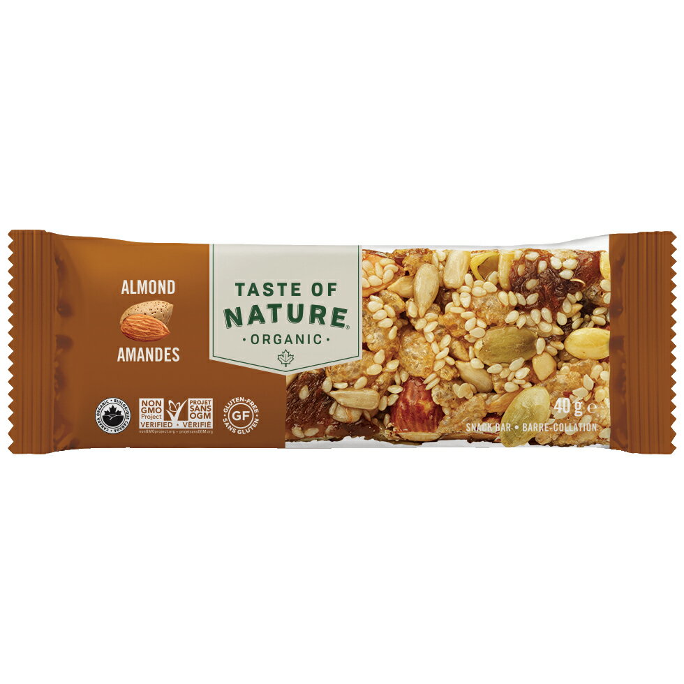 2033323-ms Taste of Natureオーガニックフルーツ＆ナッツバー アーモンド 40g【むそう】【1～8個はメール便300円】