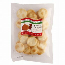 商品名ライスクラッカーオニオン＆ペッパー 内容量80g 商品説明独自の製法で練り上げた生地を直火でサクッと焼き上げた後、オリーブオイルを絡めオニオンパウダー・黒胡椒・ガーリックパウダー・焼き塩でイタリアンテイストに仕上げました。 原材料うるち米（国内産）、オリーブオイル（イタリア等）、オニオンパウダー（アメリカ）、食塩（国内産）、ブラックペッパー（マレーシア）、酵母エキス（国内産）、ガーリック（アメリカ） 栄養成分80gあたりエネルギー363kcal、たんぱく質4.5g、脂質11.2g、炭水化物61.0g、食塩相当量1.1g 保存方法・注意事項直射日光・高温多湿を避けて保存して下さい。開封後は湿けやすくなりますのでお早めにお召し上がりください。 賞味期限商品パッケージに記載 広告文責奈良恵友堂有限会社連絡先：0743‐53‐1893 製造者株式会社味泉■■