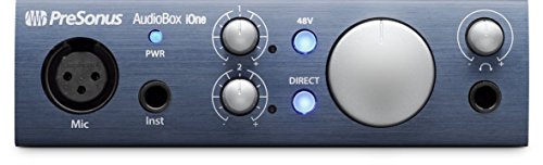 PreSonus AudioBox iOne USB/iPadオーディオ インターフェース 24Bit 96kHz 2入力/2出力 Studio One Artistバンドル